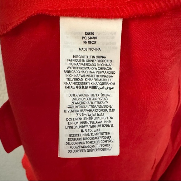 Boden Fit-and-Flare Linen Mini Dress In Vermillion Red - Picture 13 of 13